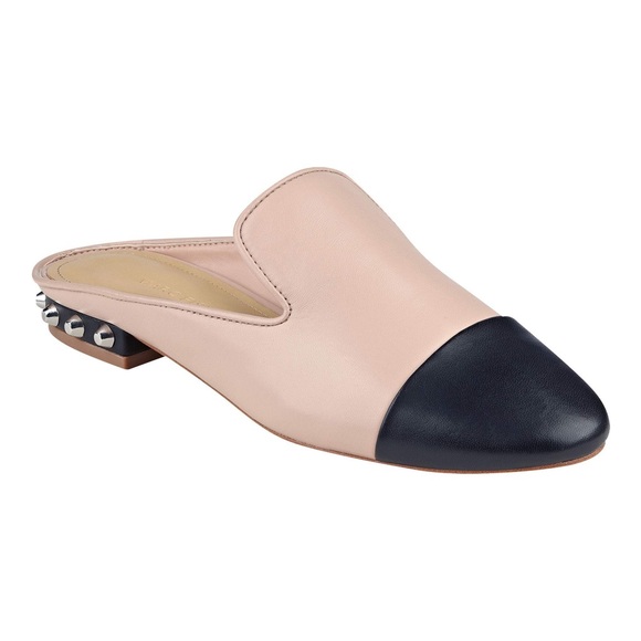 💫MARC FISHER ANALISE FLAT MULE size 8.5M pink/blk - Picture 2 of 8
